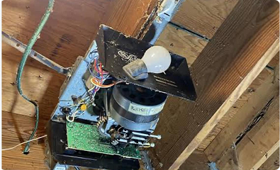 New garage door motor installation