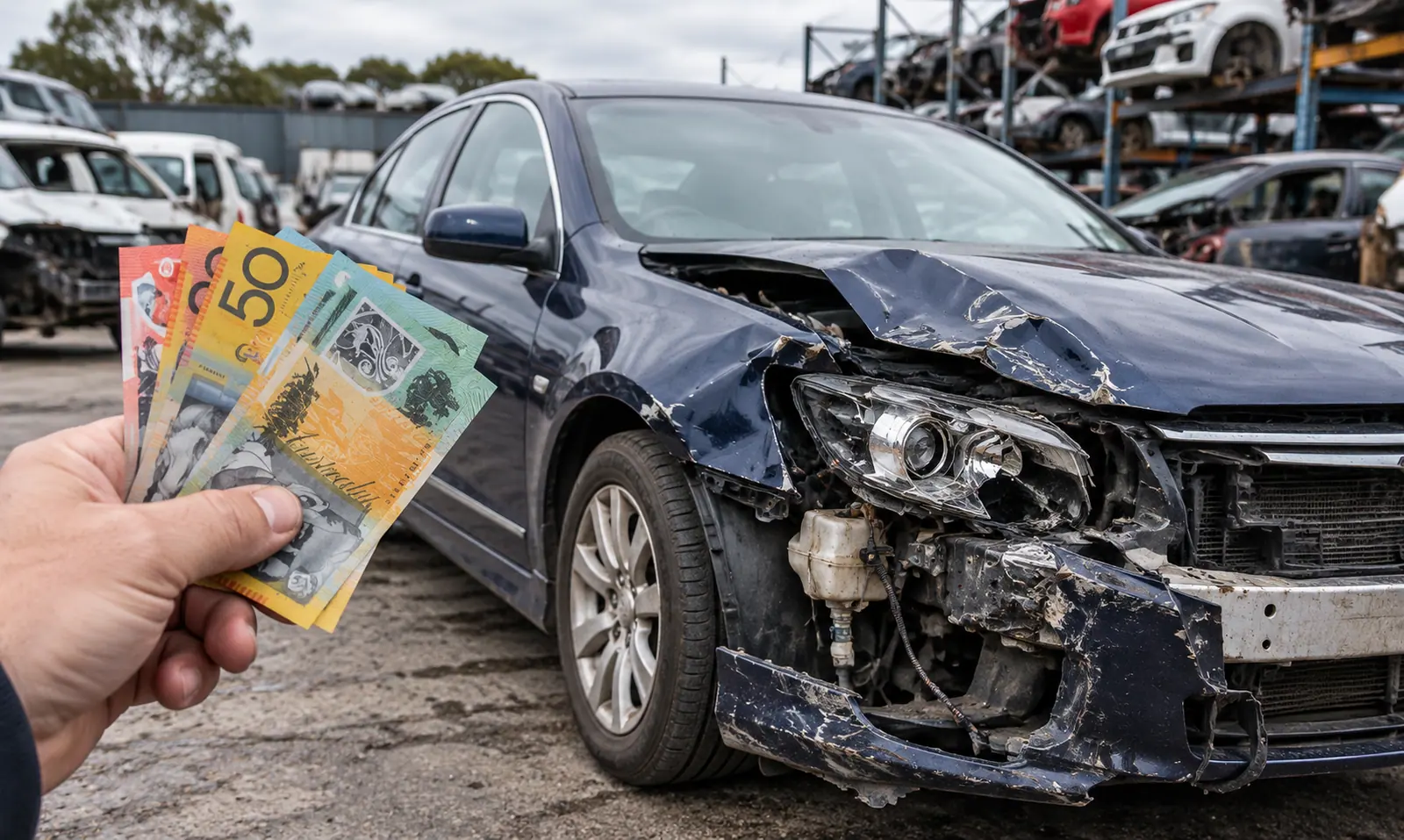 Professional car removal service loading unwanted vehicle onto tow truck in Keysbrook